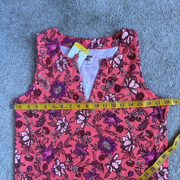 Lands End Womens Shift Dress Coral Pink Floral Pockets Tank, Small, NWT - Picture 9 of 9